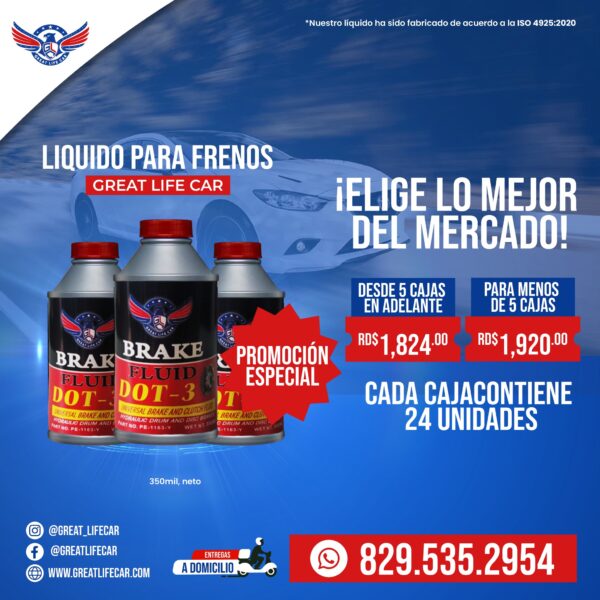 liquido de freno dot-3 great life car